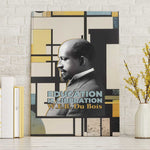 W.E.B. Du Bois Education is Liberation Canvas Wall Art Scholar, Activist, Visionary Tribute Design - African Pride