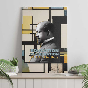 W.E.B. Du Bois Education is Liberation Canvas Wall Art Scholar, Activist, Visionary Tribute Design - African Pride