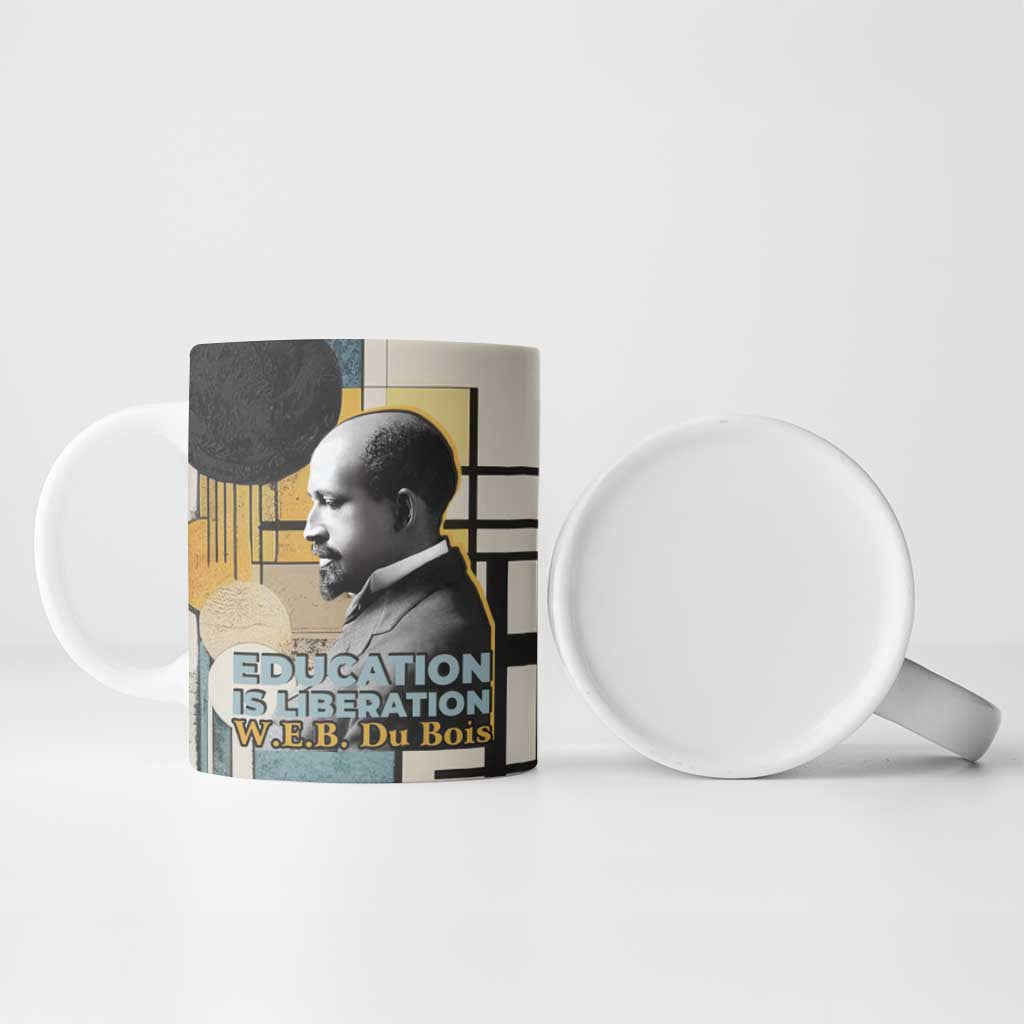 W.E.B. Du Bois Education is Liberation Ceramic Mug Scholar, Activist, Visionary Tribute Design - African Pride