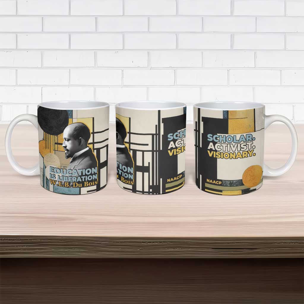 W.E.B. Du Bois Education is Liberation Ceramic Mug Scholar, Activist, Visionary Tribute Design - African Pride