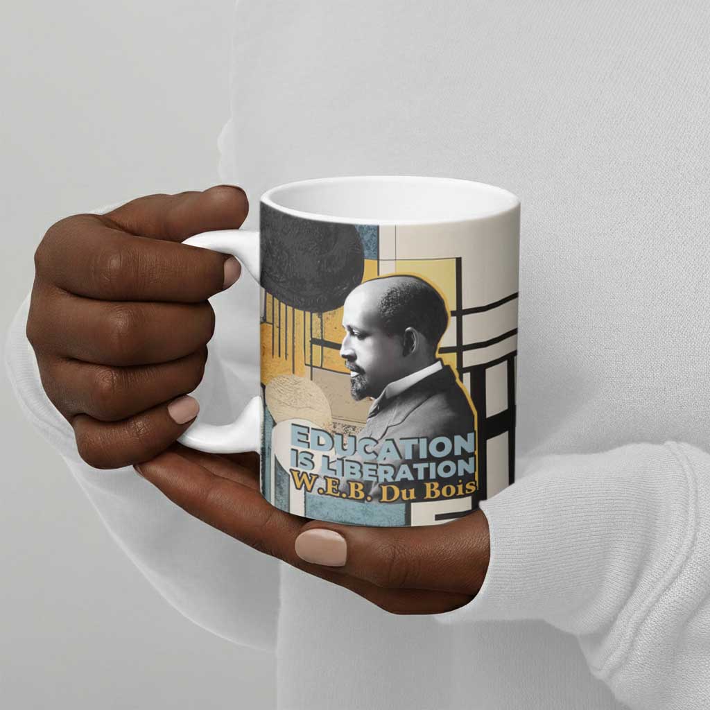 W.E.B. Du Bois Education is Liberation Ceramic Mug Scholar, Activist, Visionary Tribute Design - African Pride