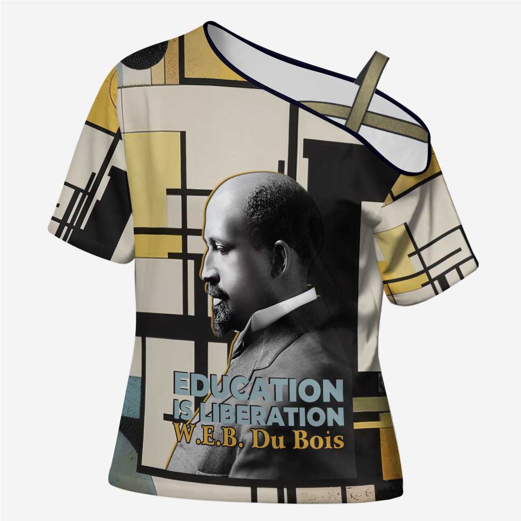 W.E.B. Du Bois Education is Liberation Cross Shoulder Shirt Scholar, Activist, Visionary Tribute Design - African Pride