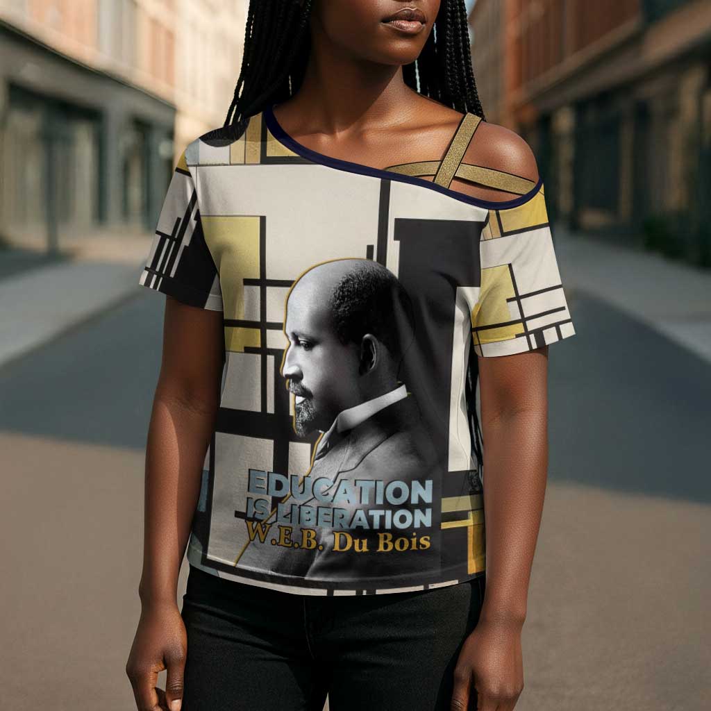 W.E.B. Du Bois Education is Liberation Cross Shoulder Shirt Scholar, Activist, Visionary Tribute Design - African Pride