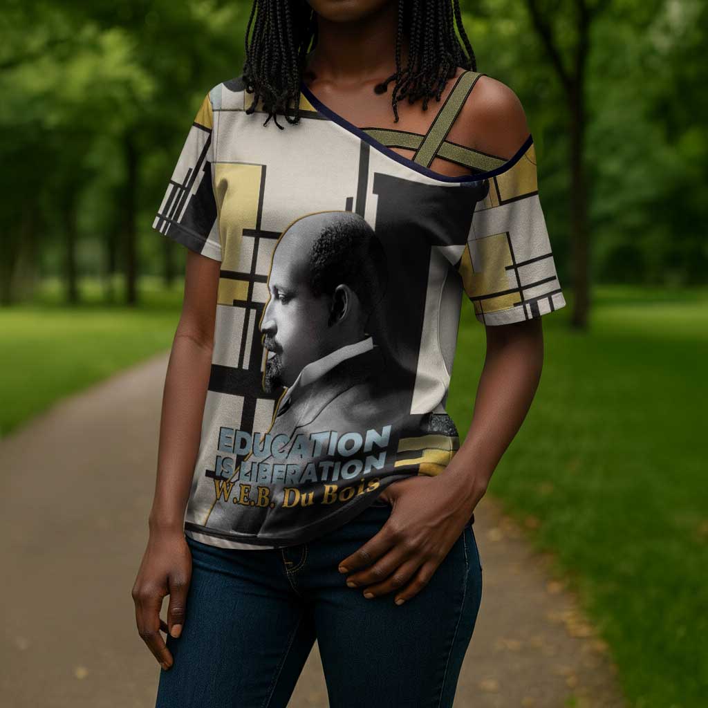 W.E.B. Du Bois Education is Liberation Cross Shoulder Shirt Scholar, Activist, Visionary Tribute Design - African Pride