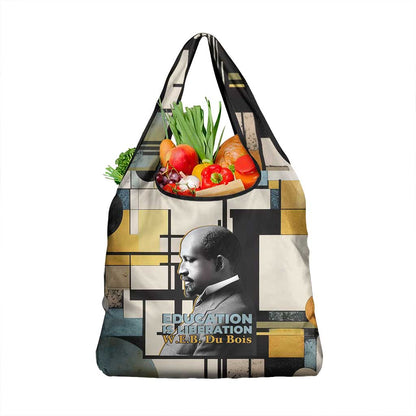 W.E.B. Du Bois Education is Liberation Grocery Bag Scholar, Activist, Visionary Tribute Design - African Pride