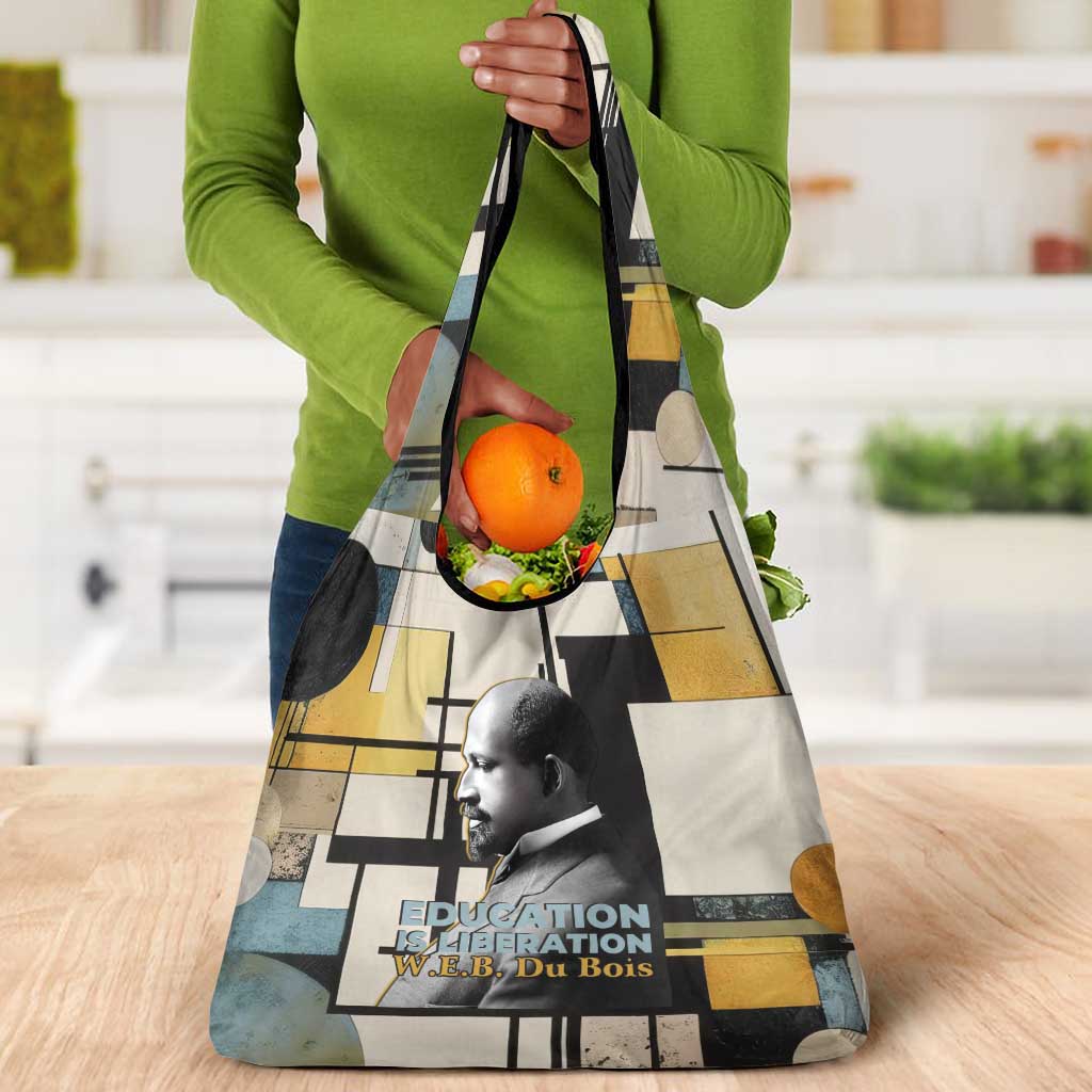 W.E.B. Du Bois Education is Liberation Grocery Bag Scholar, Activist, Visionary Tribute Design - African Pride