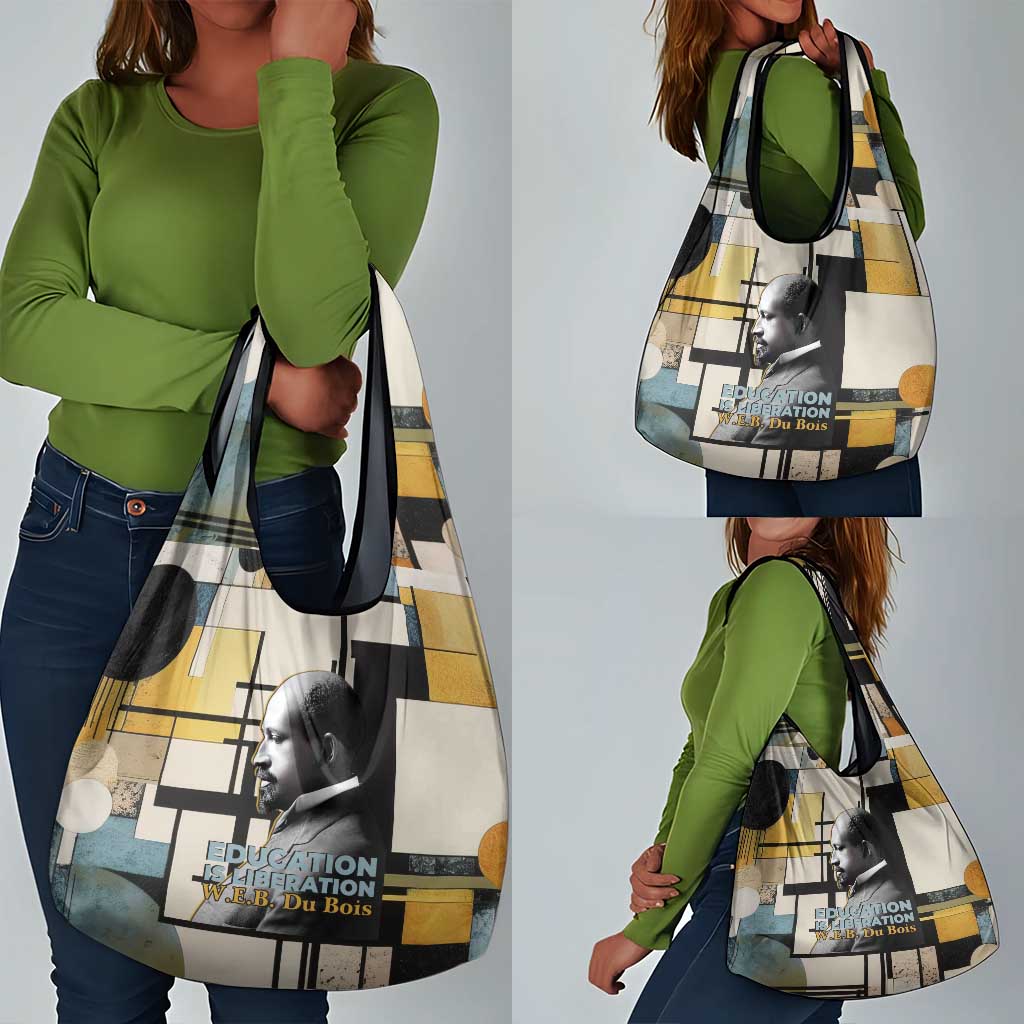 W.E.B. Du Bois Education is Liberation Grocery Bag Scholar, Activist, Visionary Tribute Design - African Pride
