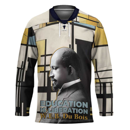 W.E.B. Du Bois Education is Liberation Hockey Jersey Scholar, Activist, Visionary Tribute Design - African Pride