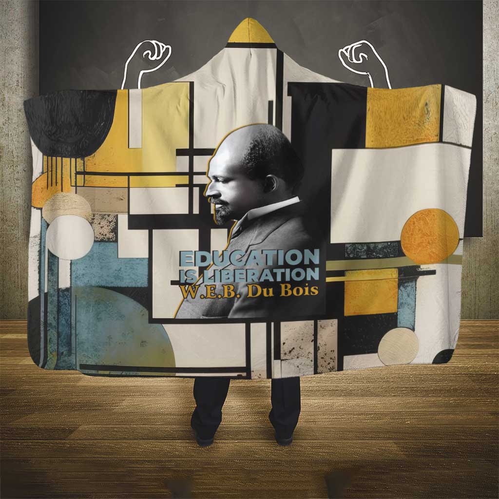 W.E.B. Du Bois Education is Liberation Hooded Blanket Scholar, Activist, Visionary Tribute Design - African Pride
