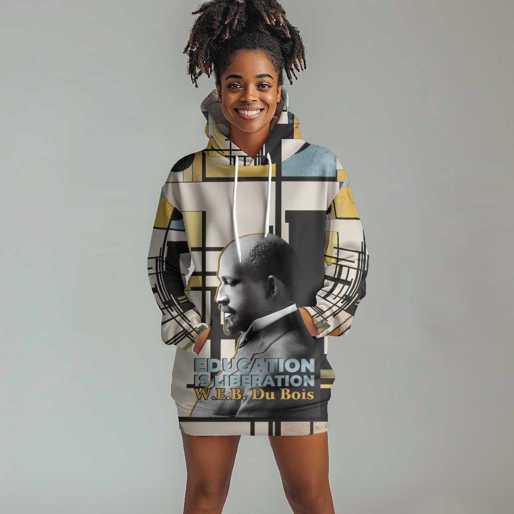 W.E.B. Du Bois Education is Liberation Hoodie Dress Scholar, Activist, Visionary Tribute Design - African Pride
