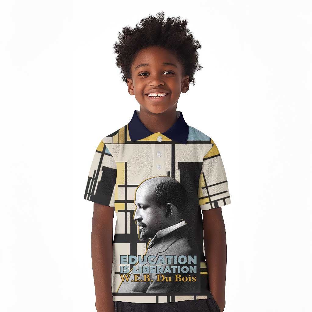 W.E.B. Du Bois Education is Liberation Kid Polo Shirt Scholar, Activist, Visionary Tribute Design TS04