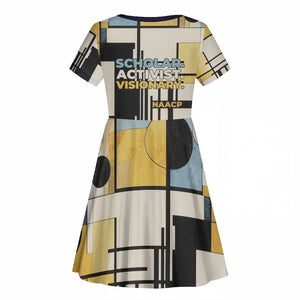 W.E.B. Du Bois Education is Liberation Kid Short Sleeve Dress Scholar, Activist, Visionary Tribute Design TS04
