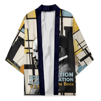 W.E.B. Du Bois Education is Liberation Kimono Scholar, Activist, Visionary Tribute Design - African Pride