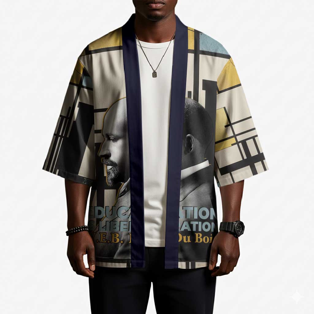 W.E.B. Du Bois Education is Liberation Kimono Scholar, Activist, Visionary Tribute Design - African Pride