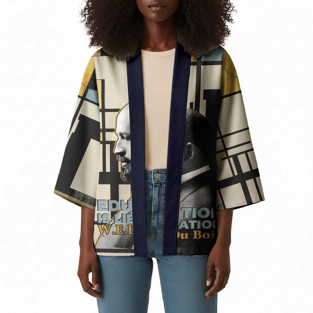 W.E.B. Du Bois Education is Liberation Kimono Scholar, Activist, Visionary Tribute Design - African Pride