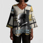 W.E.B. Du Bois Education is Liberation Kimono Sleeve Blouse Scholar, Activist, Visionary Tribute Design - African Pride
