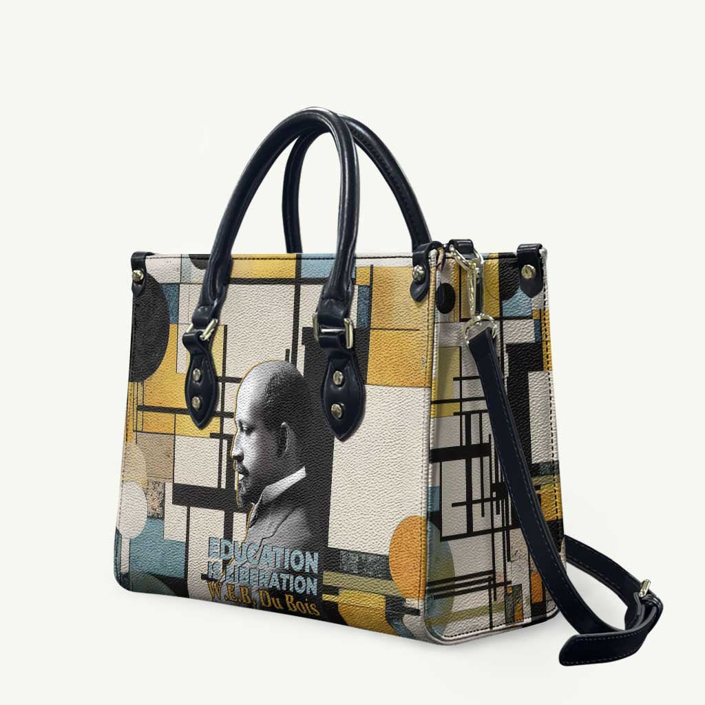 W.E.B. Du Bois Education is Liberation Leather Bag Scholar, Activist, Visionary Tribute Design - African Pride