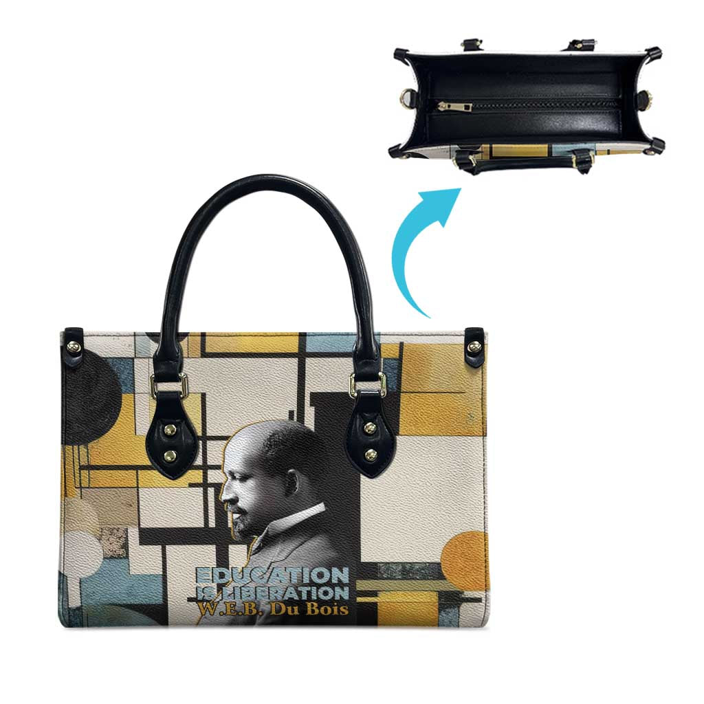 W.E.B. Du Bois Education is Liberation Leather Bag Scholar, Activist, Visionary Tribute Design - African Pride