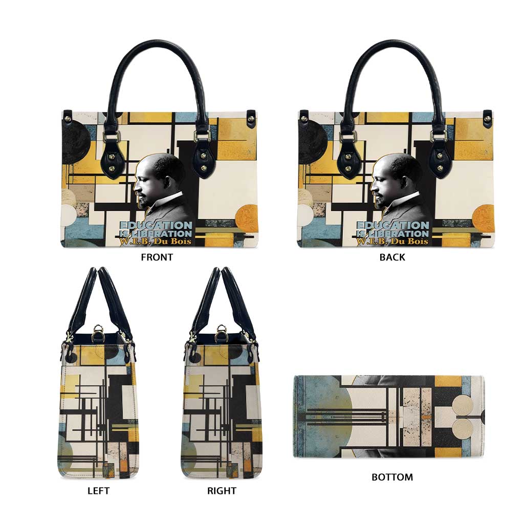 W.E.B. Du Bois Education is Liberation Leather Bag Scholar, Activist, Visionary Tribute Design - African Pride
