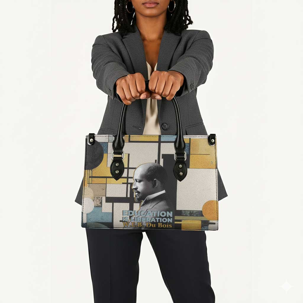 W.E.B. Du Bois Education is Liberation Leather Bag Scholar, Activist, Visionary Tribute Design - African Pride