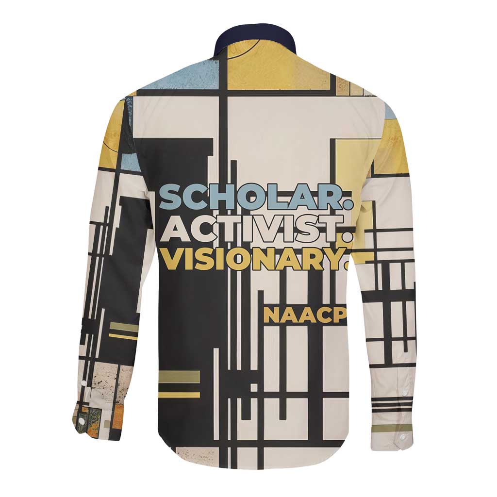 W.E.B. Du Bois Education is Liberation Long Sleeve Button Shirt Scholar, Activist, Visionary Tribute Design - African Pride