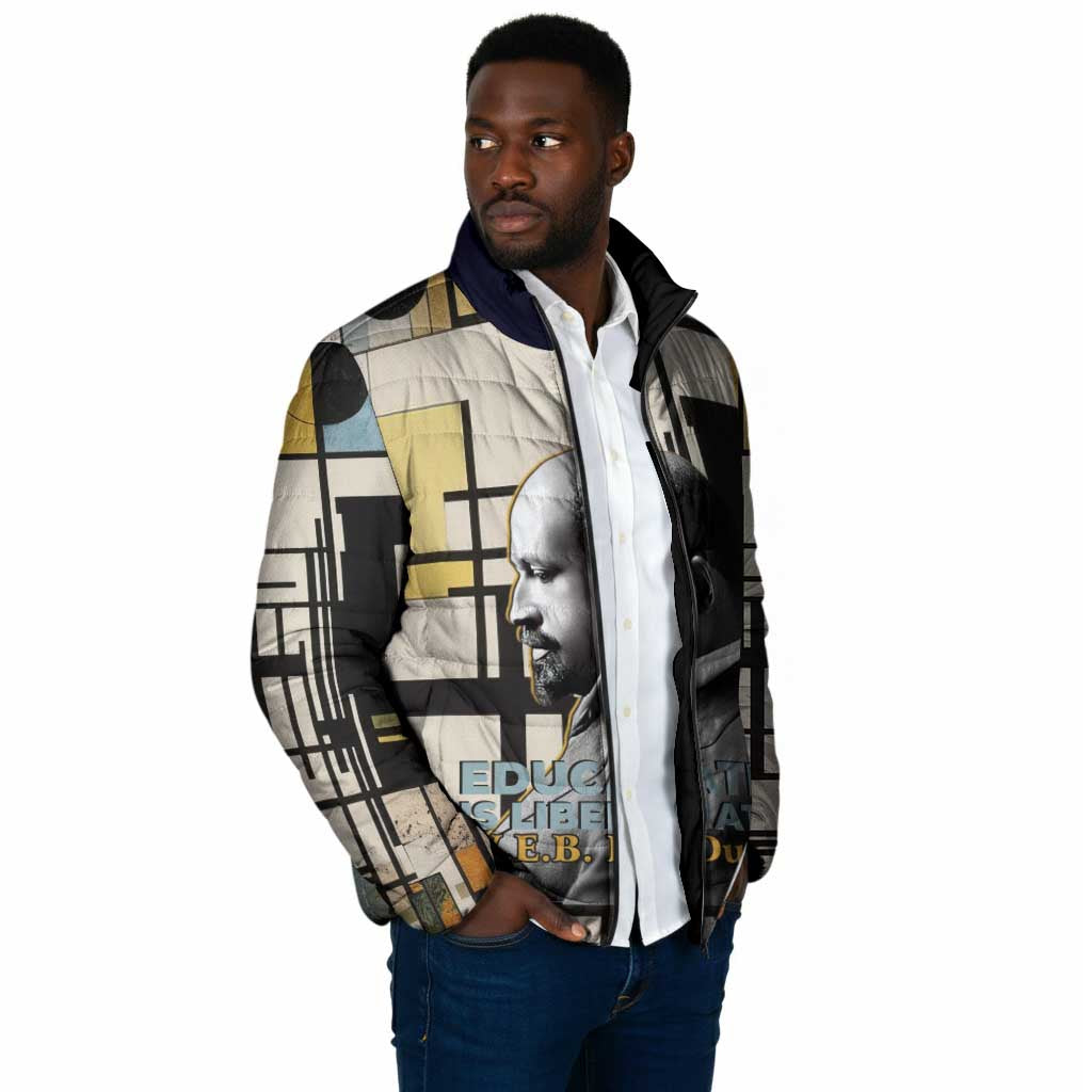 W.E.B. Du Bois Education is Liberation Padded Jacket Scholar, Activist, Visionary Tribute Design - African Pride