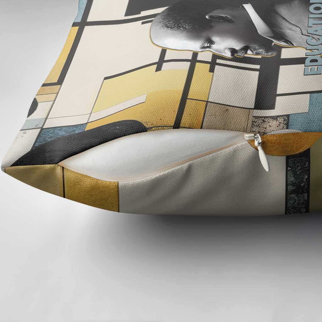 W.E.B. Du Bois Education is Liberation Pillow Cover Scholar, Activist, Visionary Tribute Design - African Pride