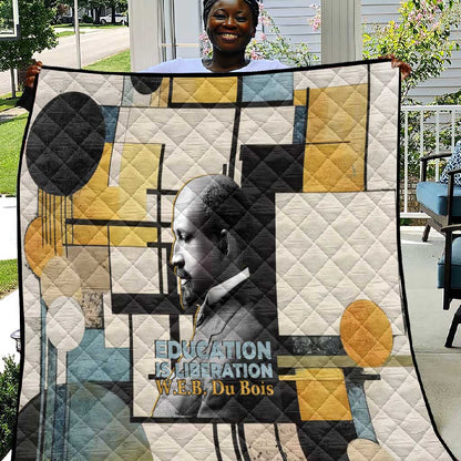 W.E.B. Du Bois Education is Liberation Quilt Scholar, Activist, Visionary Tribute Design - African Pride
