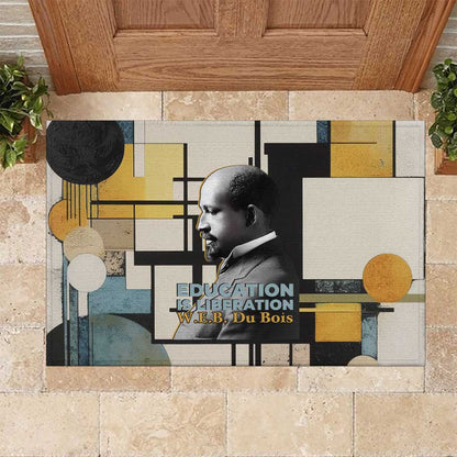 W.E.B. Du Bois Education is Liberation Rubber Doormat Scholar, Activist, Visionary Tribute Design - African Pride