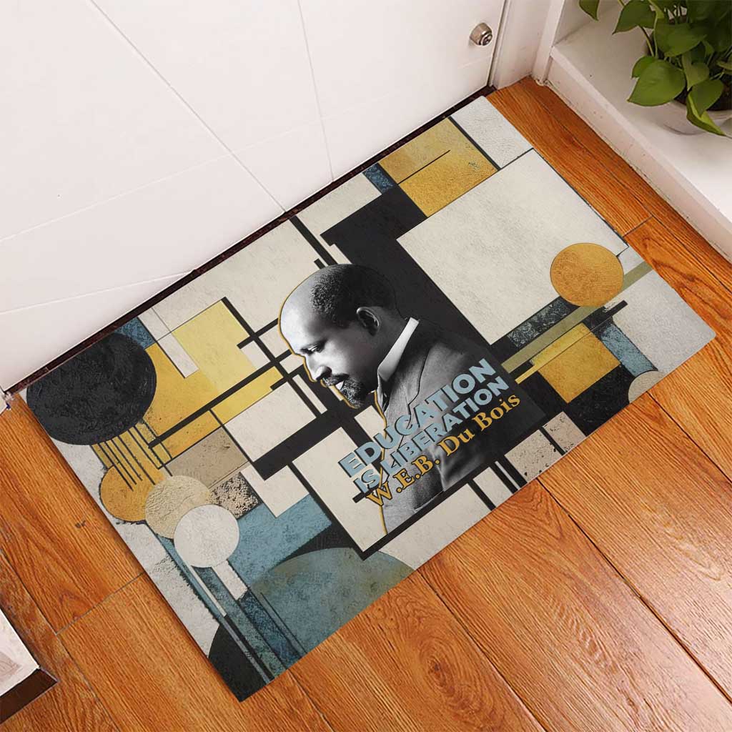 W.E.B. Du Bois Education is Liberation Rubber Doormat Scholar, Activist, Visionary Tribute Design - African Pride