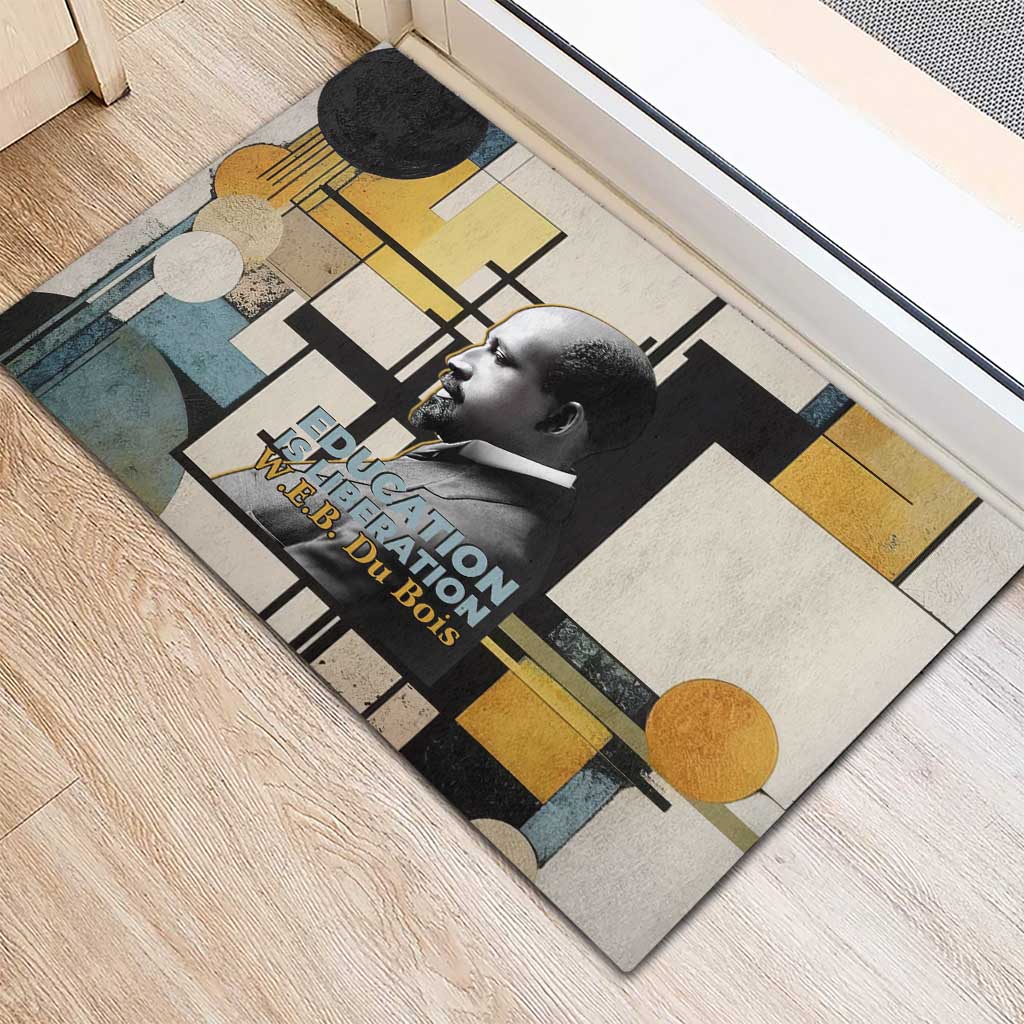 W.E.B. Du Bois Education is Liberation Rubber Doormat Scholar, Activist, Visionary Tribute Design - African Pride