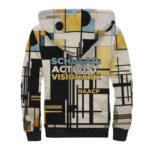 W.E.B. Du Bois Education is Liberation Sherpa Hoodie Scholar, Activist, Visionary Tribute Design - African Pride