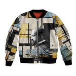 W.E.B. Du Bois Education is Liberation Sleeve Zip Bomber Jacket Scholar, Activist, Visionary Tribute Design - African Pride