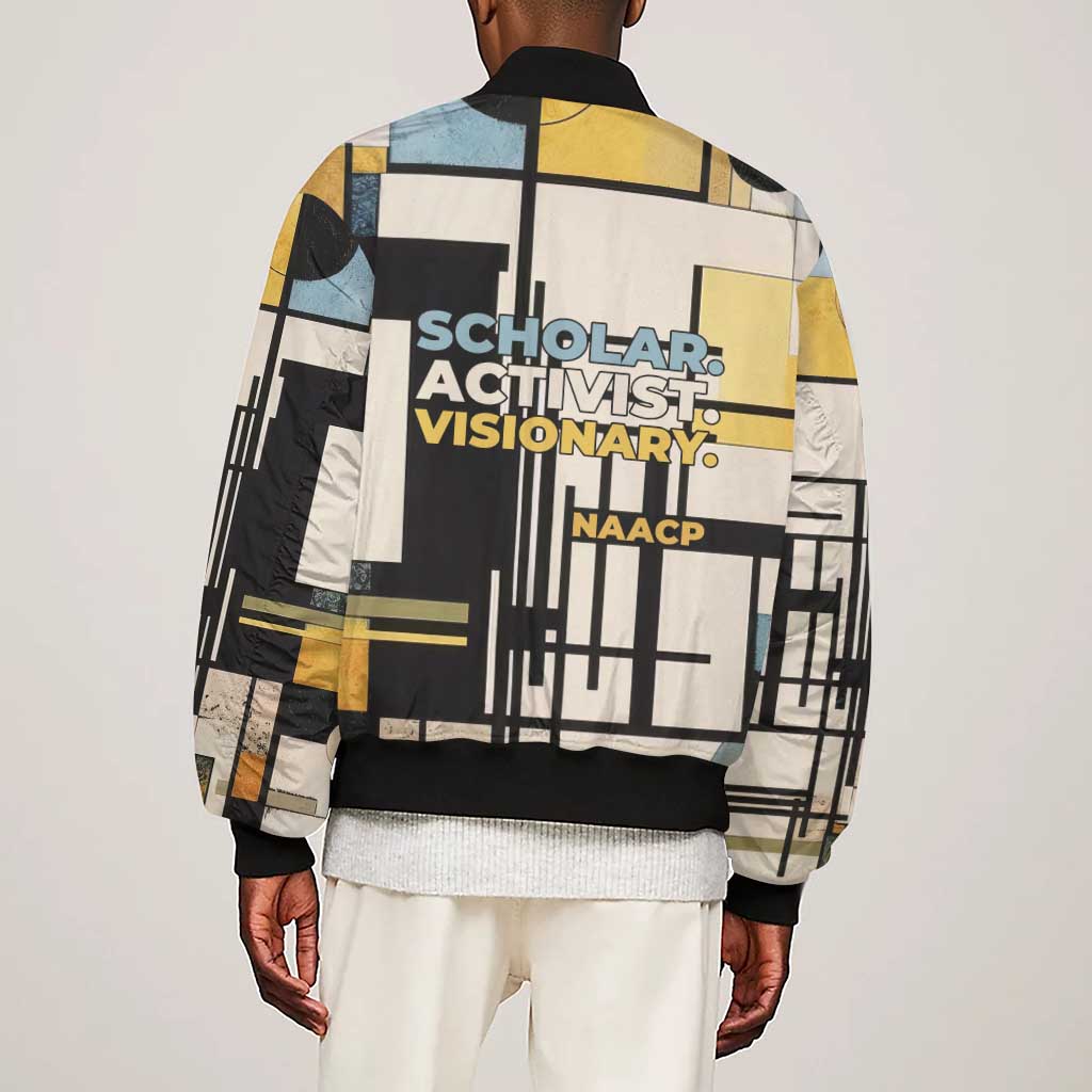 W.E.B. Du Bois Education is Liberation Sleeve Zip Bomber Jacket Scholar, Activist, Visionary Tribute Design - African Pride