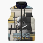 W.E.B. Du Bois Education is Liberation Sleeveless Puffer Jacket Scholar, Activist, Visionary Tribute Design - African Pride
