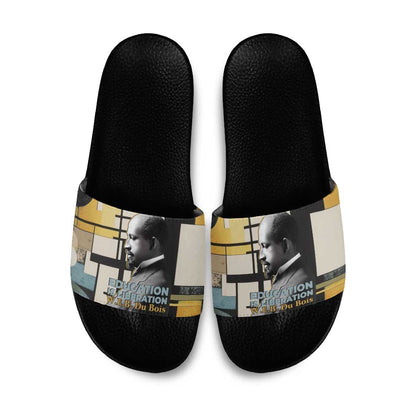 W.E.B. Du Bois Education is Liberation Slide Sandals Scholar, Activist, Visionary Tribute Design - African Pride