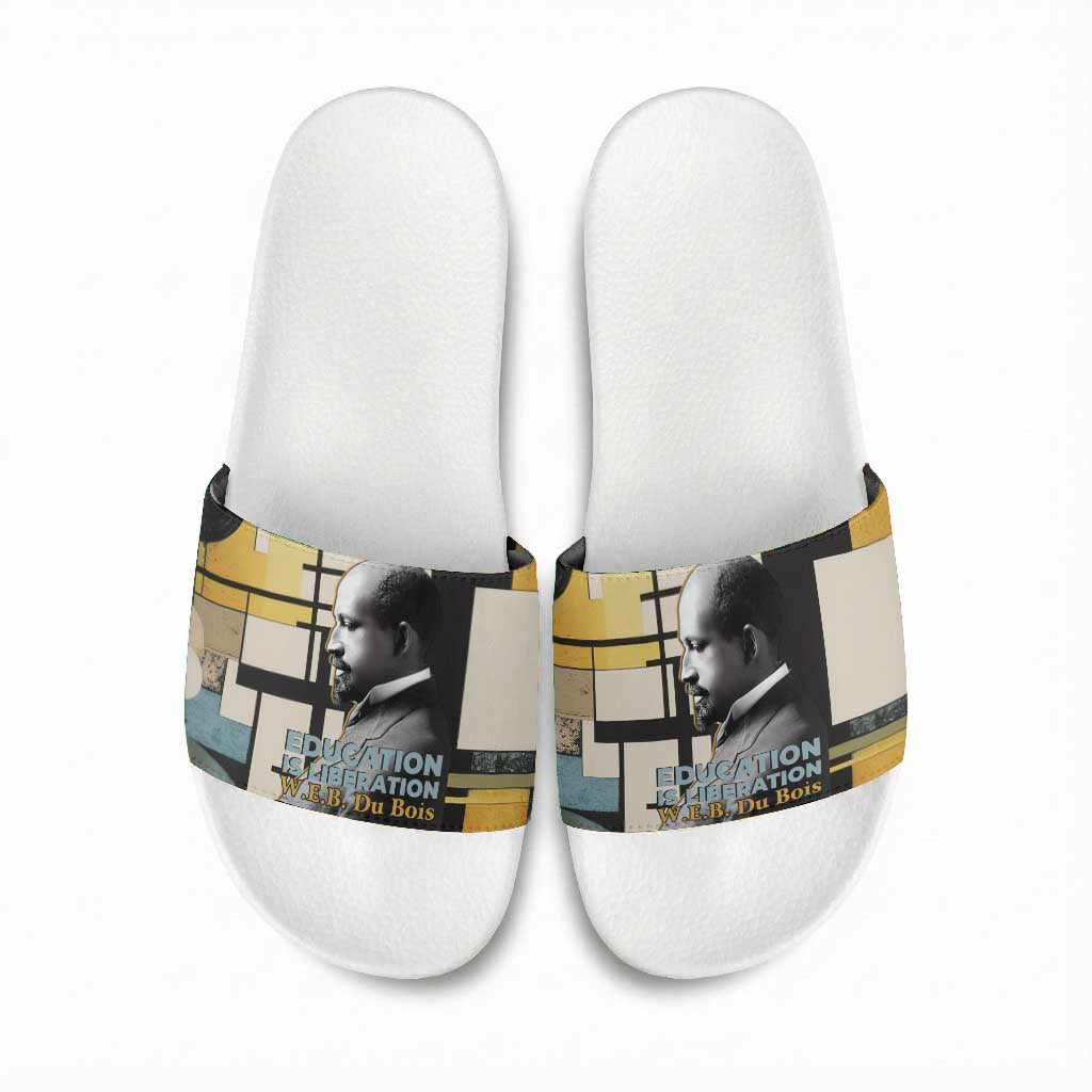 W.E.B. Du Bois Education is Liberation Slide Sandals Scholar, Activist, Visionary Tribute Design - African Pride