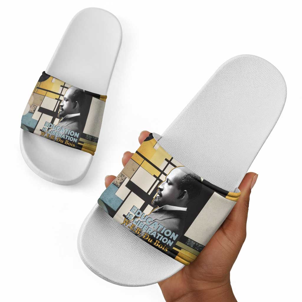 W.E.B. Du Bois Education is Liberation Slide Sandals Scholar, Activist, Visionary Tribute Design - African Pride