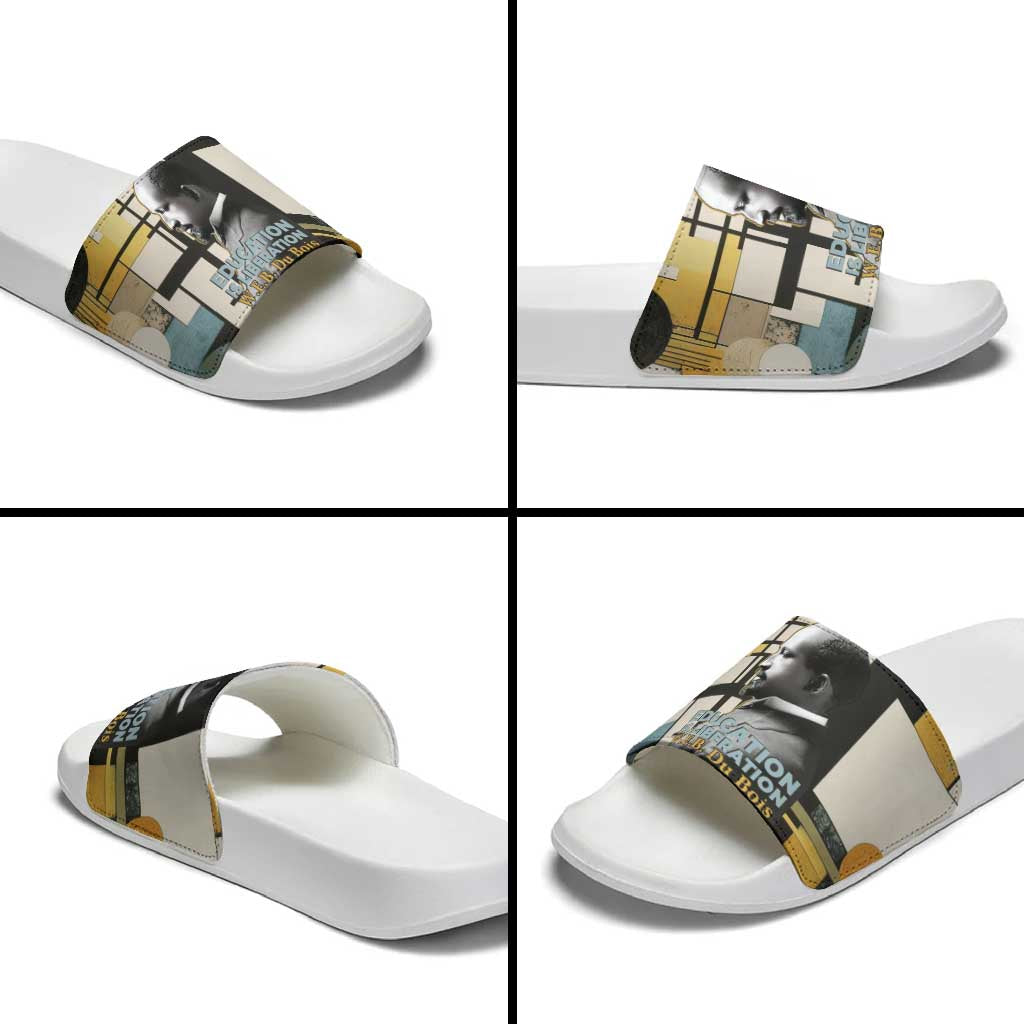 W.E.B. Du Bois Education is Liberation Slide Sandals Scholar, Activist, Visionary Tribute Design - African Pride