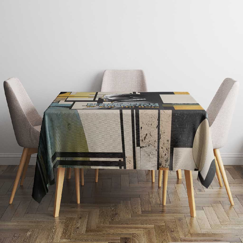 W.E.B. Du Bois Education is Liberation Tablecloth Scholar, Activist, Visionary Tribute Design - African Pride