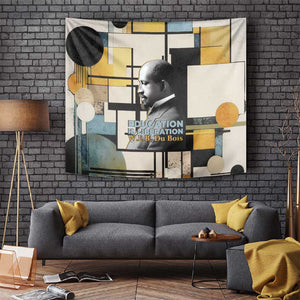W.E.B. Du Bois Education is Liberation Tapestry Scholar, Activist, Visionary Tribute Design - African Pride