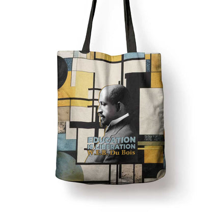 W.E.B. Du Bois Education is Liberation Tote Bag Scholar, Activist, Visionary Tribute Design - African Pride