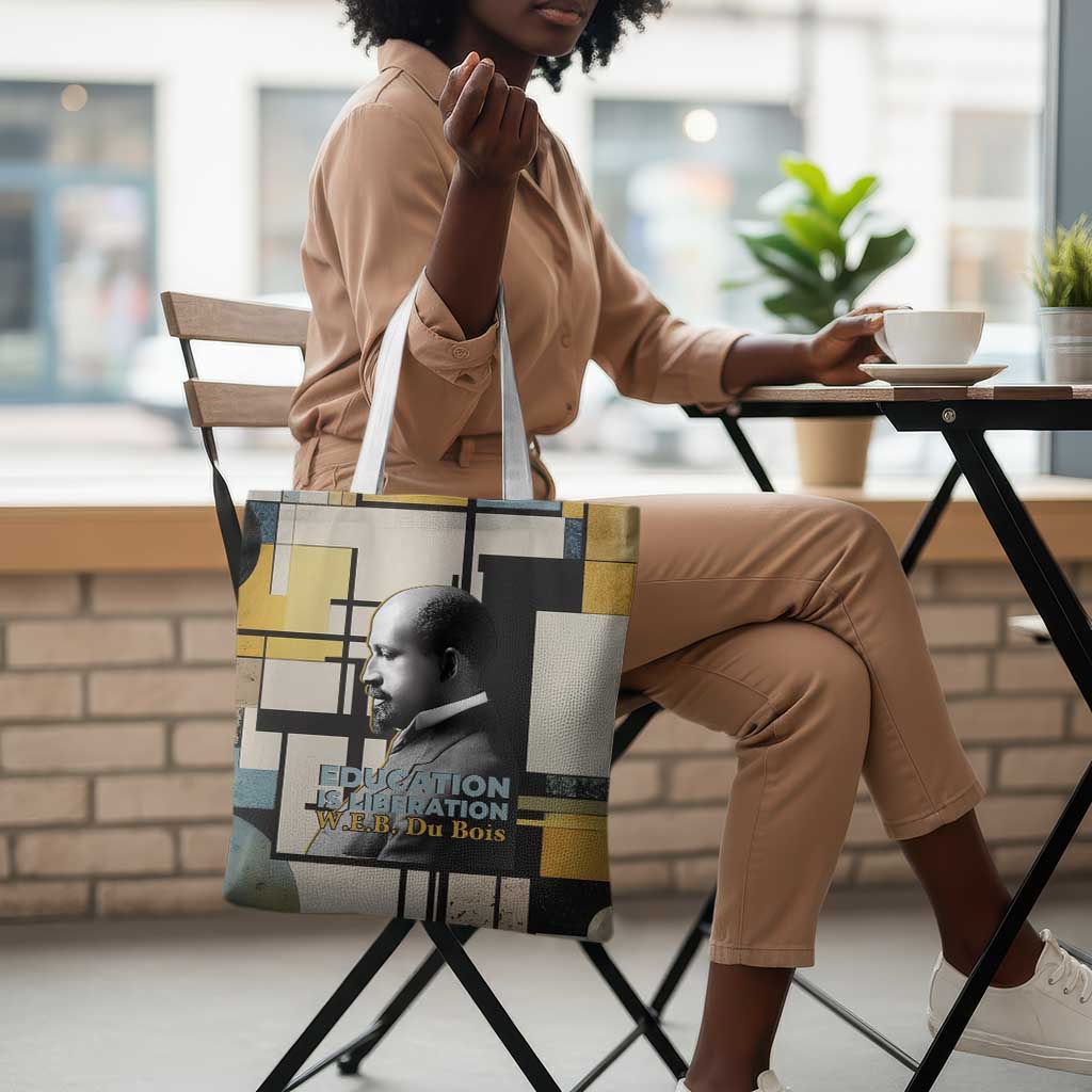 W.E.B. Du Bois Education is Liberation Tote Bag Scholar, Activist, Visionary Tribute Design - African Pride
