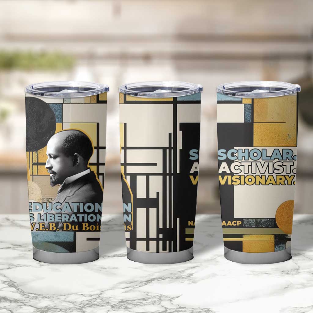W.E.B. Du Bois Education is Liberation Tumbler Cup Scholar, Activist, Visionary Tribute Design - African Pride