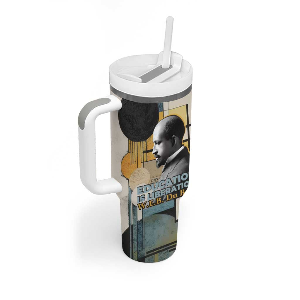 W.E.B. Du Bois Education is Liberation Tumbler With Handle Scholar, Activist, Visionary Tribute Design - African Pride
