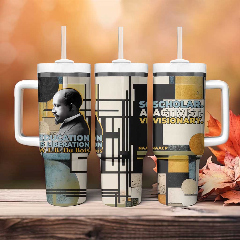 W.E.B. Du Bois Education is Liberation Tumbler With Handle Scholar, Activist, Visionary Tribute Design - African Pride