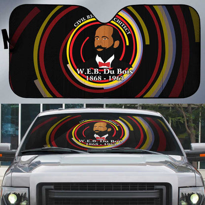 W.E.B. Du Bois Civil Rights Architect Auto Sun Shade Niagara Movement - NAACP Tribute Design - African Pride
