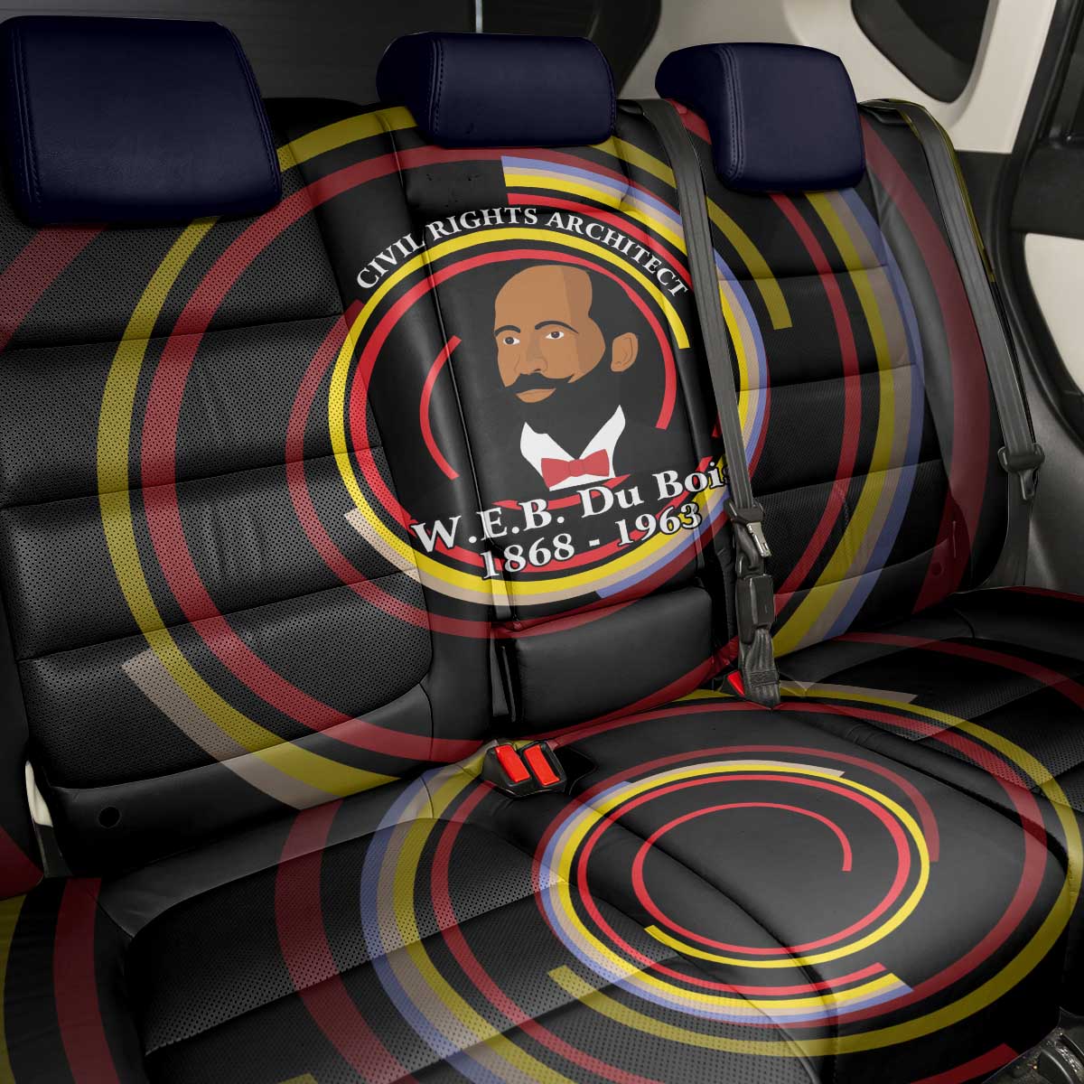W.E.B. Du Bois Civil Rights Architect Back Car Seat Cover Niagara Movement - NAACP Tribute Design - African Pride