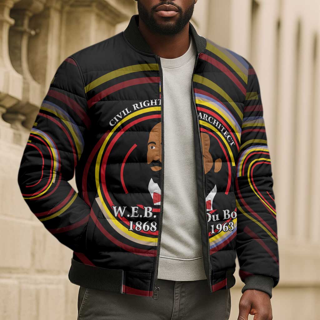 W.E.B. Du Bois Civil Rights Architect Bomber Puffer Jacket Niagara Movement - NAACP Tribute Design - African Pride
