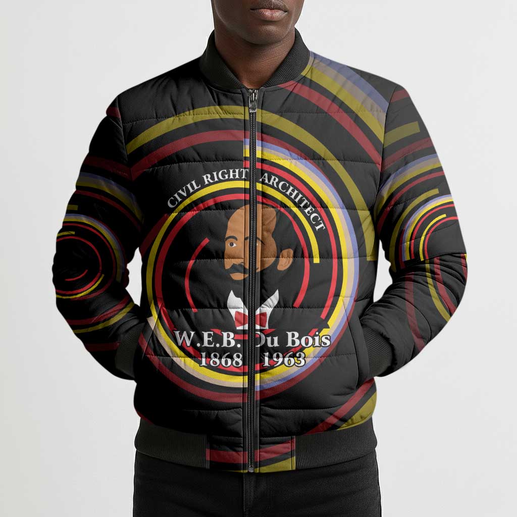 W.E.B. Du Bois Civil Rights Architect Bomber Puffer Jacket Niagara Movement - NAACP Tribute Design - African Pride